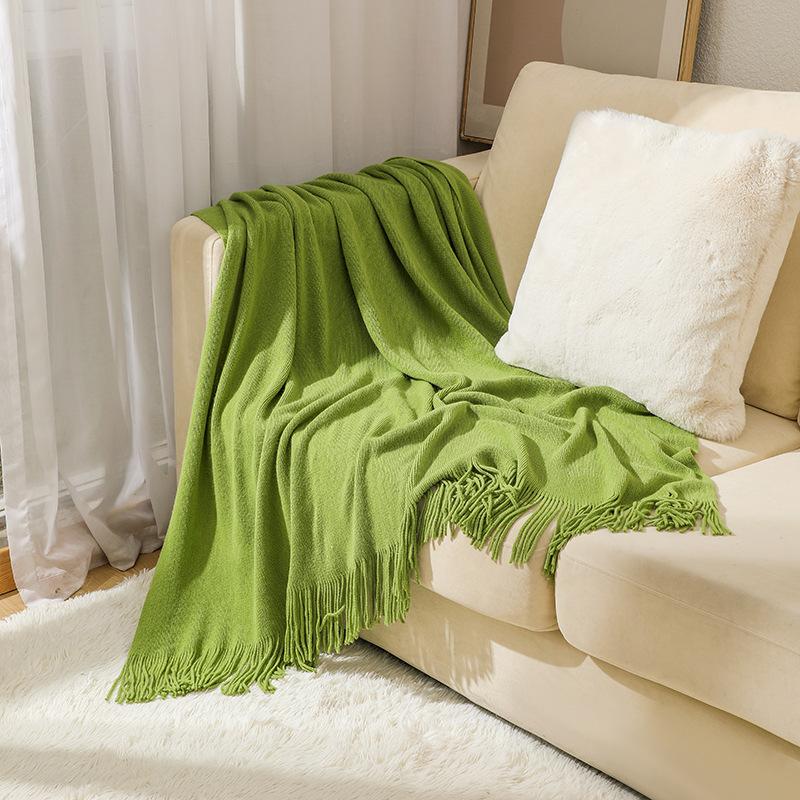 Scandinavian Woolen Throw Blanket Couch Knitted Sofa Cover Blanket Bed Tail Sofa Towel Comfortable Office Lunch Nap Cover Blanket For Daily Use