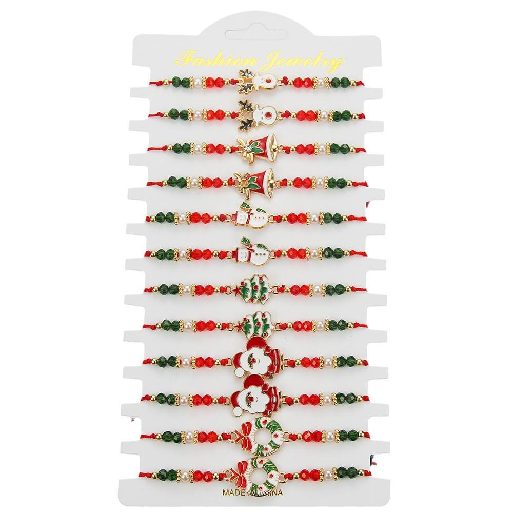 Регулируемый браслет «Снежинка», «Санта Клаус», «Рождественская елка»