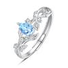 S925 Silberring Damen Lorbeerzweig Natürlicher Kristallstein Offener Mund Hand Schmuck Weißgold plattiert Nischen Design Sinn Tägliche Schmuckstücke Geschenk