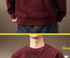 Men's Heavyweight Wool Hoodie - Spring/Autumn Round Neck, Loose Long Sleeve T-shirt, Printed Casual Base Layer