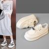 Muffin platform white shoes women's versatile niche board shoes new spring and autumn heightening casual sports shoes
