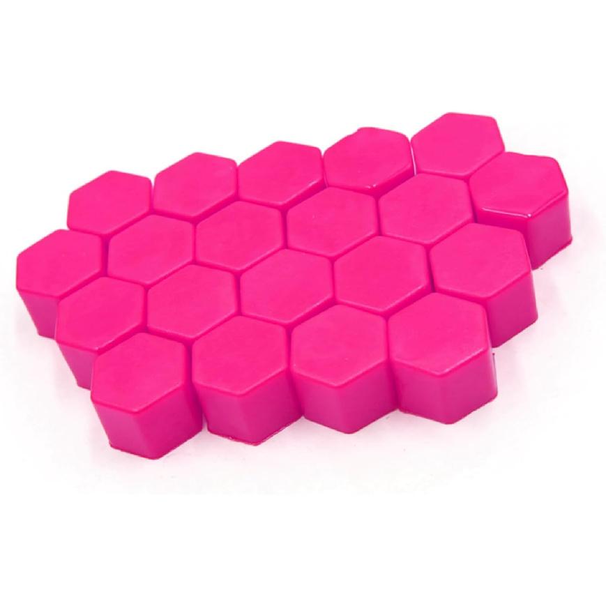 20Pcs 21 x 20mm Pink Luminous Car Wheel Tyre Hub Screw Bolt Nut Cap Covers Universal for Vehicle Vehicle Components Replace Parts