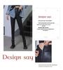 Women's High-Waisted Zipper Matte Leather Leggings - Fleece-Lined, Elastic, Slimming (Autumn/Winter 2020)