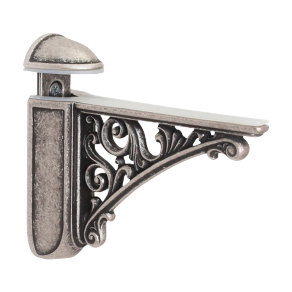 Glass And Wood Shelf Bracket Wall Mount, Decorative Replacement Bracket, Antique Wall Bracket for Bathroom, Home, Living Room
