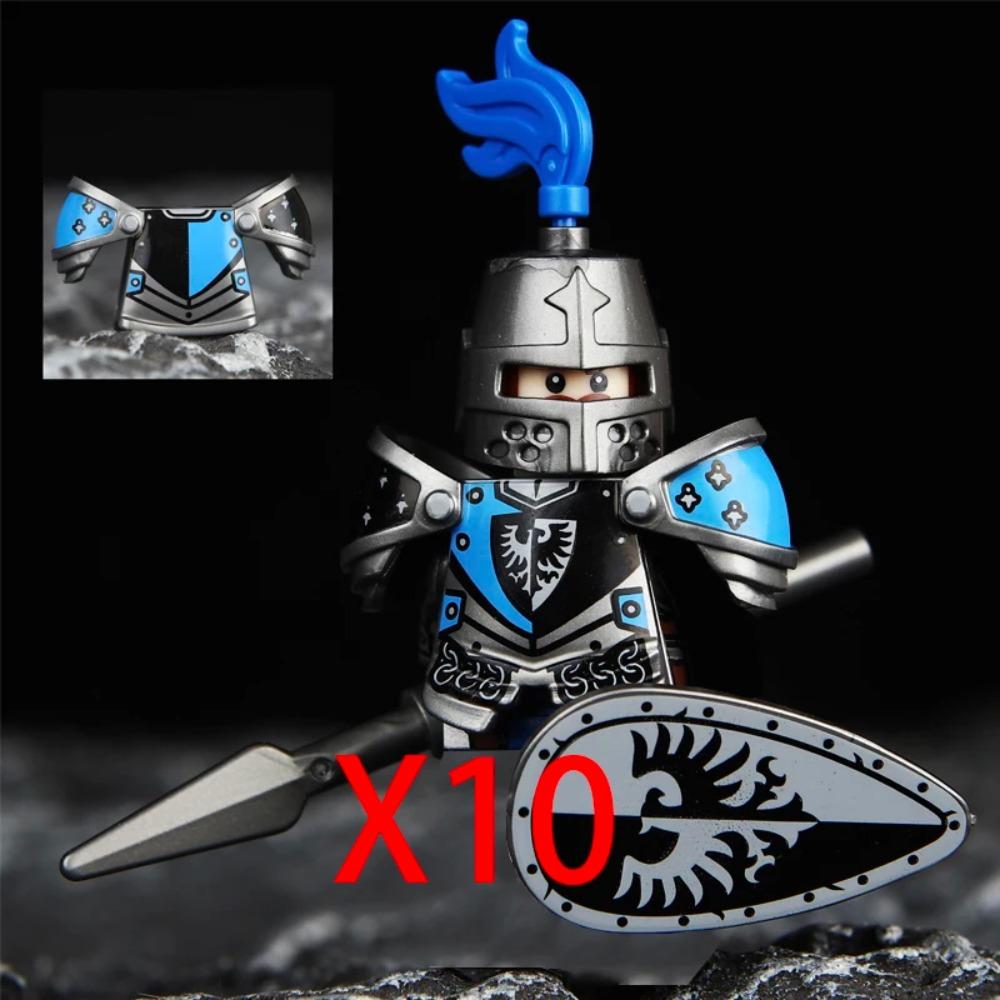 Figuras de Soldados de Castelo Militar Medieval Blocos de Construção Roma Cavaleiro Leão Arma Guerreiro Espada Infantaria Capacete Modelo Tijolos Brinquedos