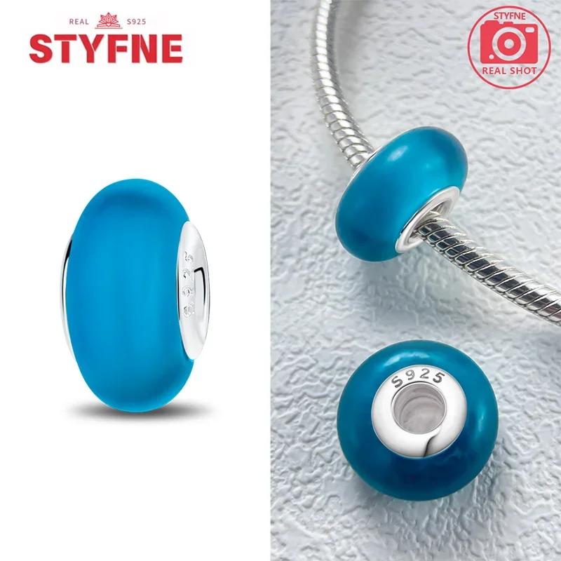 Copperblue Series Crystal Enamel Murano Charming Bead Copper Color Beads Fit Original Bracelet For Women Diy Jewelry Gifts