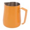 450ml Milk Frothing Pitcher 304 Stainless Steel Steaming Pitcher Milk Frother Pitcher for Coffee Shop Home Orange