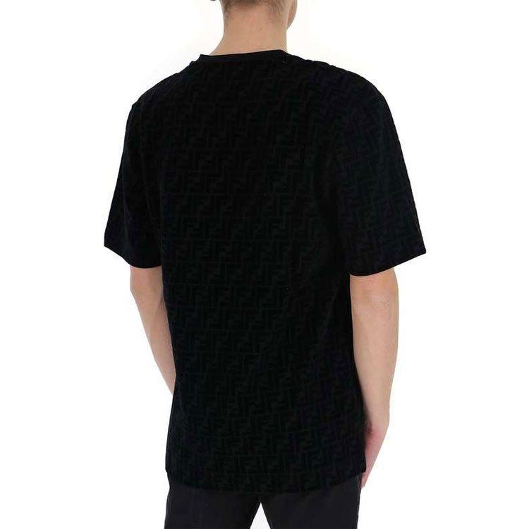 Fendi T-shirt Homme Noir Marron FY0936A7D5F0ABB