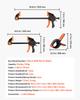 VEVOR Bar Clamps for Woodworking, 8-Pack, 15.24 cm and 30.48 cm, with Spring Clamps, One-Handed Clamp/Spreader, 70 kg Load Limit, Quick Release