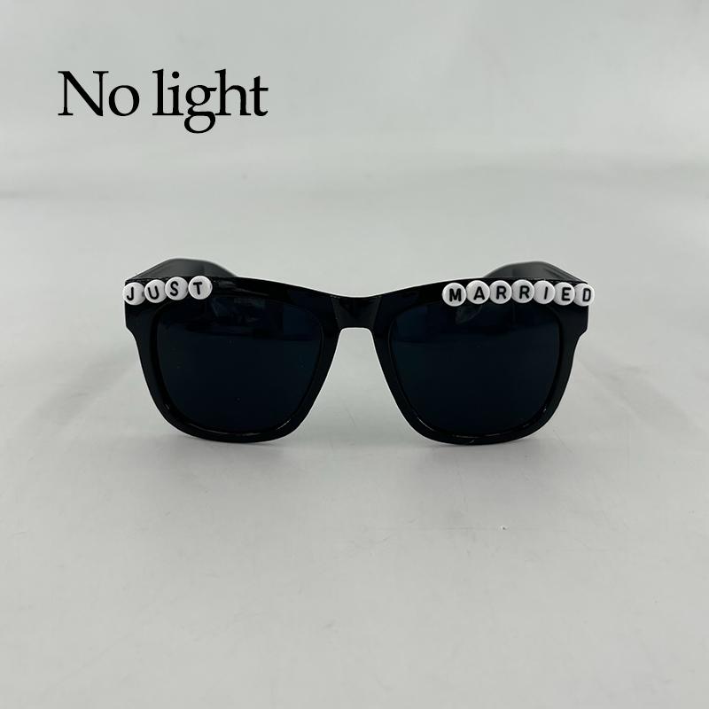 

Wireless Led Just Married Sunglasses Bride Accessories Wedding As Honey Gift Bride And Groom Glowing Wedding Heart Glasses