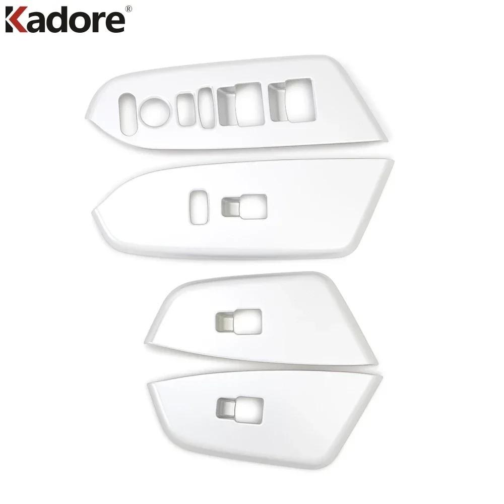 For Honda CRV CR-V 2017-  Carbon Fiber Car Inner Door Window Lift Switch Button Panel Cover Trim Interior Accessories