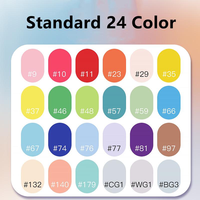 

Artist Marker Pens Dual Tip 24 Colors Markers Skin Tone for Portrait Drawing Sketching Based Graffiti Manga School Supplies