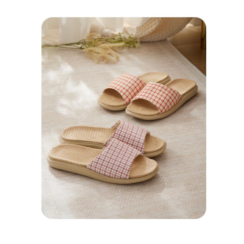 Fashion Retro Women's Home Linen Slippers