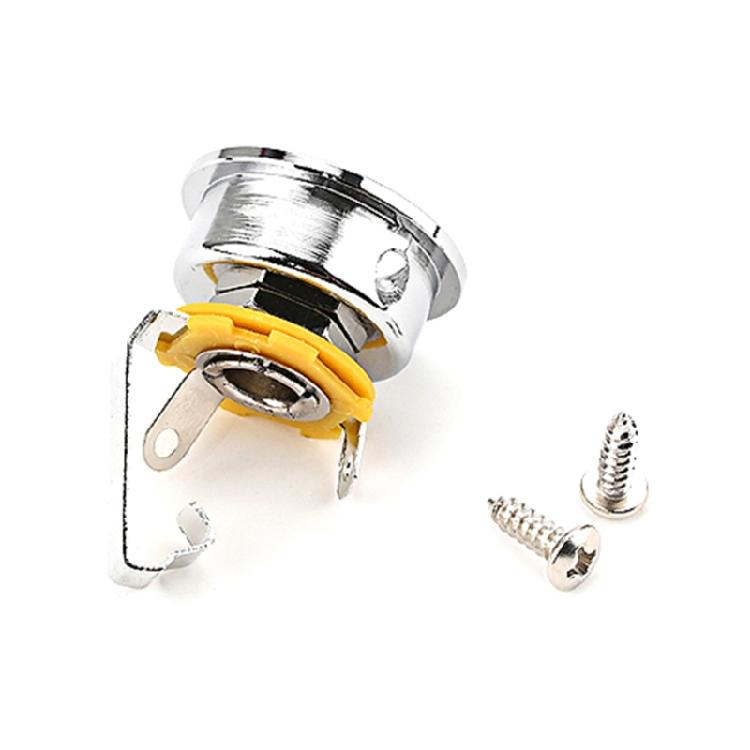 6.35mm Plug Electrosocket Jack Electric Guitar Parts Guitar Socket Jack Plate