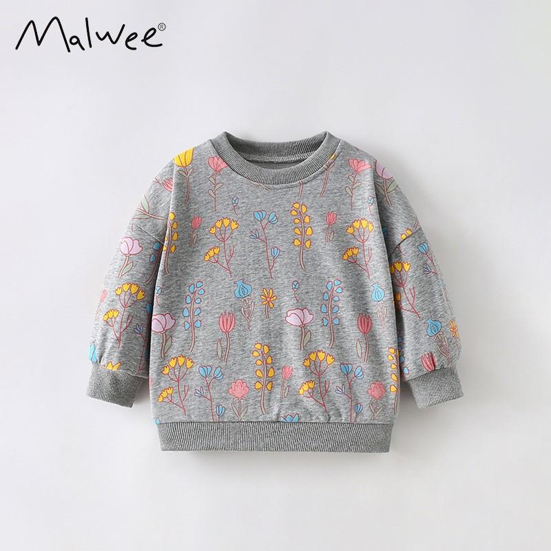 

Повседневный свитшот с круглым вырезом и принтом для девочек 110