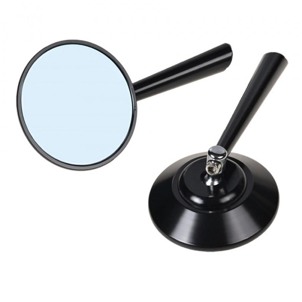 2X 81.5Mm Motorcycle Rear View Mirror Side Mirror Anti-Glare Blue Cnc Aluminum