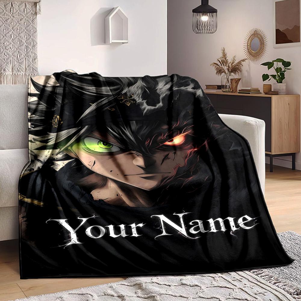 Custom 1Pc Custom Anime Character Fleece Flannel Blanket Soft Warm Cozy Office Throw For Bedroom Couch Travel Birthday Xmas Gift