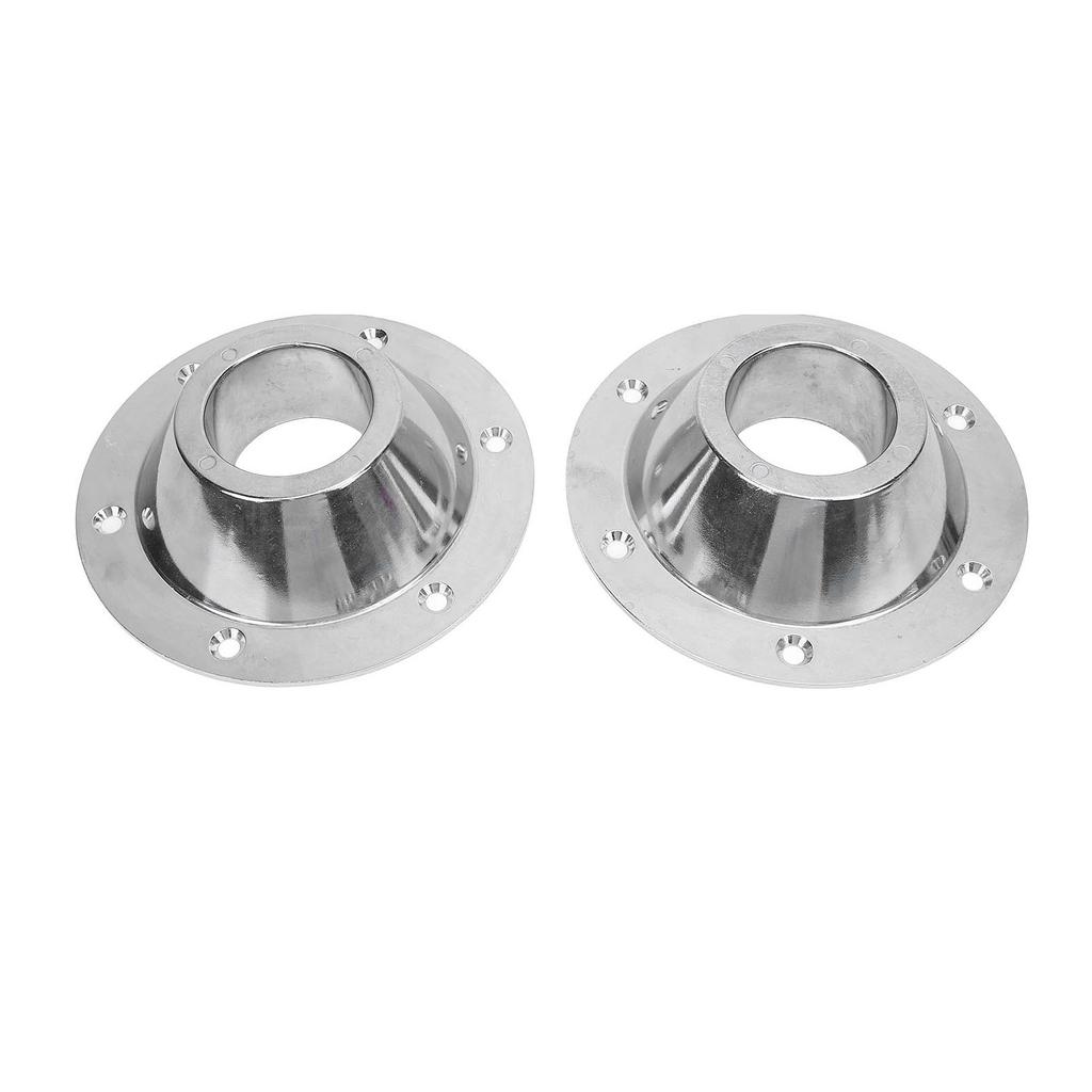 2 SZT. Podstawa Stołu RV Chromowany Aluminium Gładkie Powierzchnie 6 Otworów Płyta Montażowa Podłogowa Stołu