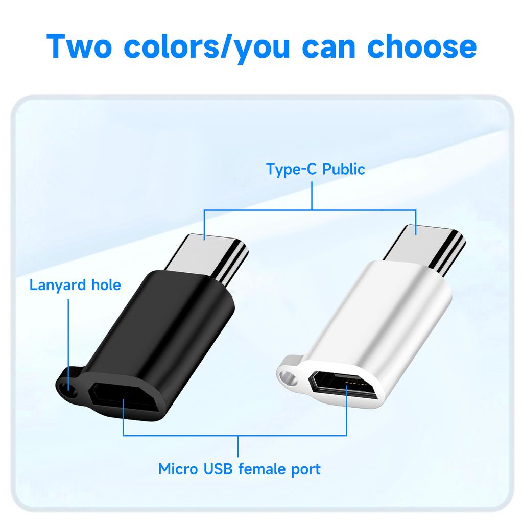 Compact Mini USB Type C Female To Micro USB Male Adapter Connector for Xiaomi Redmi Huawei Phone Converter