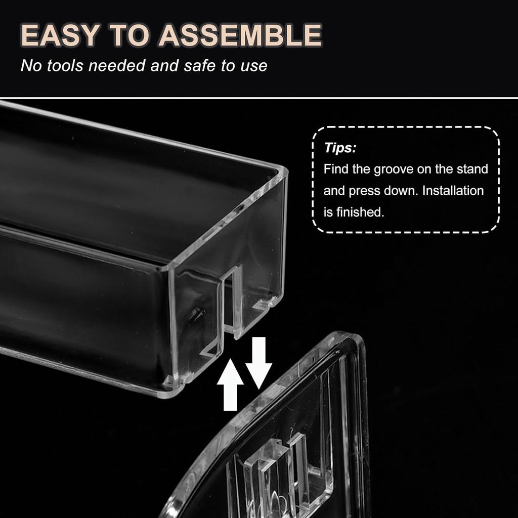 Nagellack-Organizer Klarer Acryl-Brillen-Displayhalter Ätherische Öl-Aufbewahrungsregal Make-up-Ständer-Tablett - 3-lagig