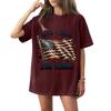 Women's Fashionable Casual Short-Sleeve Neck Printed T-Shirt for the 250th Anniversary of the Founding of the United States