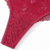 TERMEZY Sexy ve vodě rozpustná krajka Dámské Kalhotky Duté G Strings Vyšívaná tanga Nízký pas Polovinuté bokové bikiny ve tvaru T