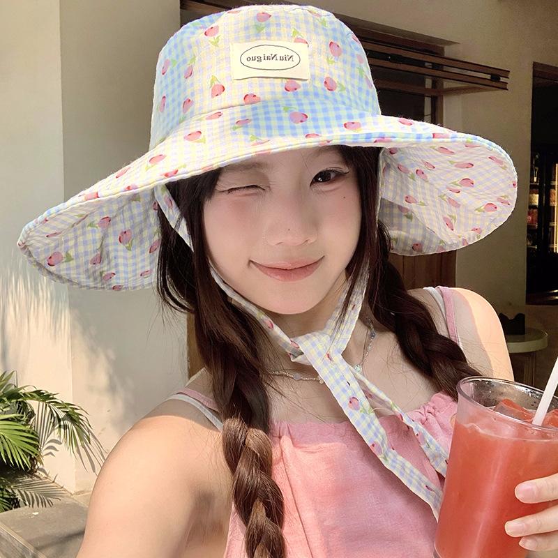 

Летняя универсальная шляпа-панама для женщин с широкими полями, защищающая от солнца синий