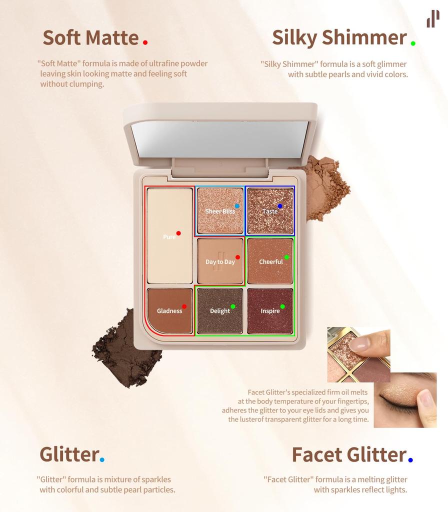 Dote On Mood Eye Palette Vermilion [Heart Percent] (03 Facets)