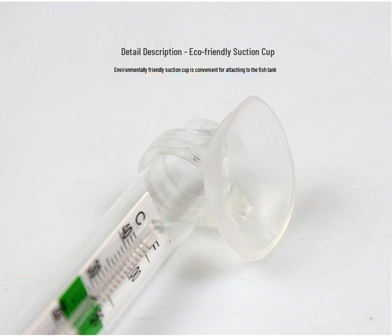 High-Precision Waterproof Suction Cup Aquarium Thermometer for Fish, Turtle, and Plant Tanks