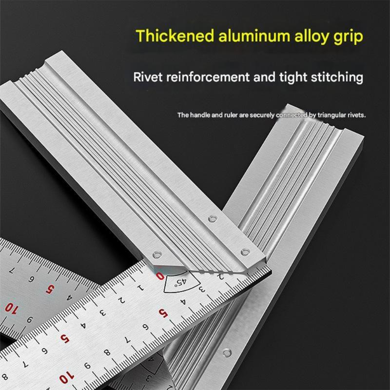 Aluminum Square Tool Right Angles Ruler Precise Marking And Measuring Capability For Professional Carpentry Tasks