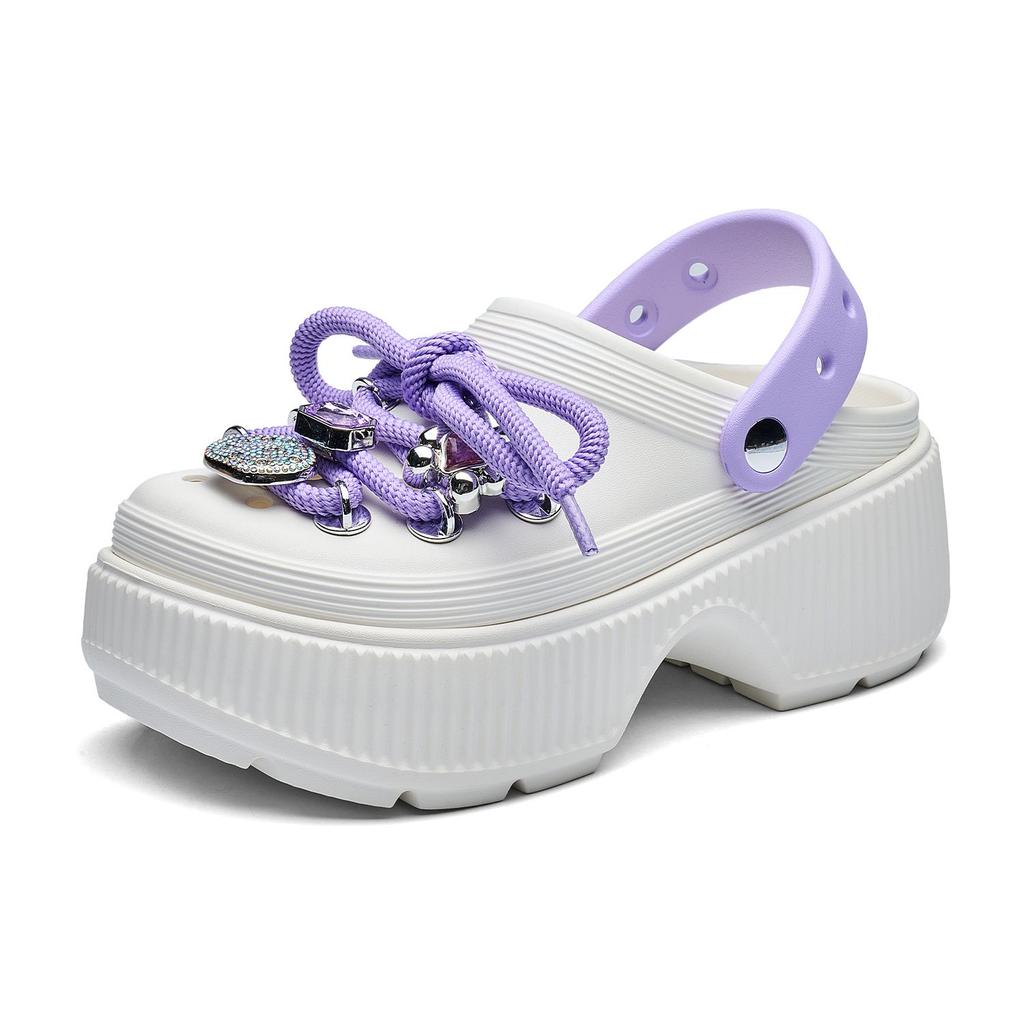 Kappa Back To Back Summer Lightweight Trendy Fashion Cute Unique Breathable Thick Sole Increase Women Shoes White K0F25LL56CJ-6337
