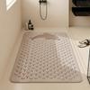 Non-Slip PVC Shower Bath Mat with Suction Cups Hydrophobic Hollow Massage Bathtub Pad Quick-Drain Thickened Bathroom Floor Mat