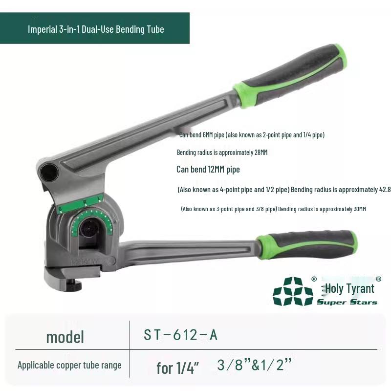 Saint-Ba Ruční ohýbačka trubek pro měď, hliník, ocel: Velikosti 6, 8, 10, 12, 19, 22