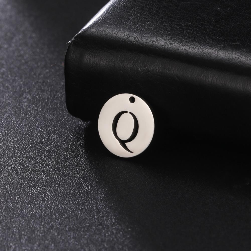 Teamer 10pcs A-Z 26 Letters Stainless Steel Charms for Jewelry Making Initial Alphabet Charms Pendant for Bracelet Necklace DIY