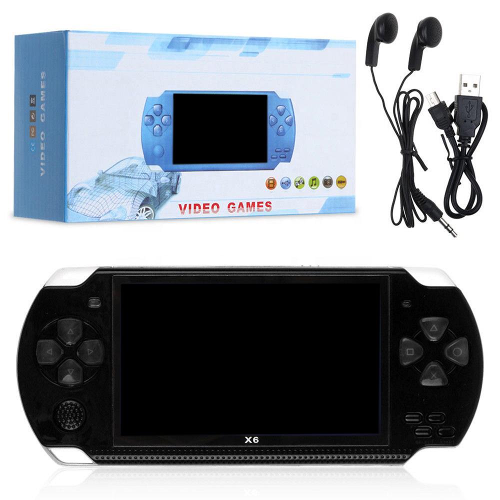 X6 Handheld Game Console 4.3 Inch Screen 128 Bit Video Games Consoles Game Player Real 8GB for Camera,Video,E-book чёрный