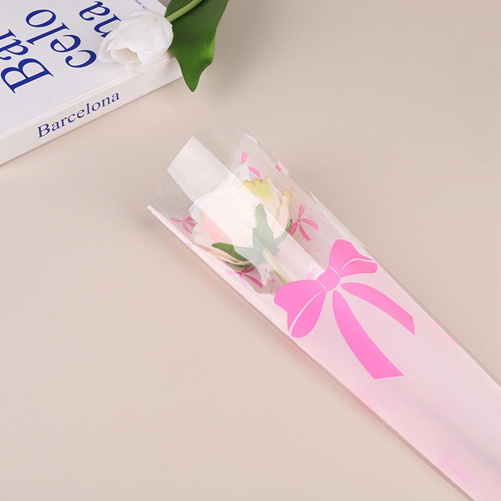 50pcs Romantic Bouquet Packaging Bags Bow Flower Arrangement Bags  Shop Packaging Materials