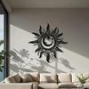 Large Sun Moon Star Metal Wall Art 39.88 cm Home Garden Decor Easy Hang