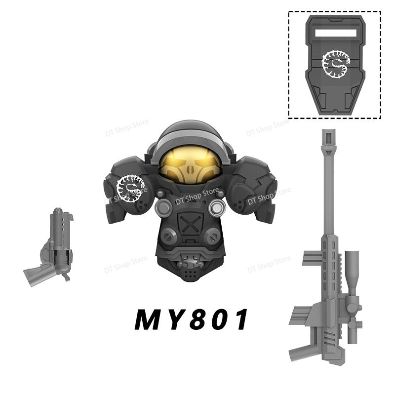 MY801-805 NEW Games Mini Action Figures Bricks Assembly Building Blocks Accessory Toys for Children gifts