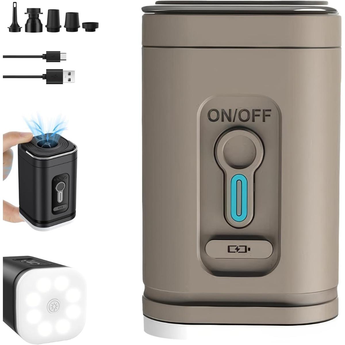 

Мини Бытовой Всасывающий Двухцелевой Электрический Воздушный Насос для Вакуумного Рюкзака Кемпинговый Фонарь Портативный Наружный Воздушный Насос коричневый