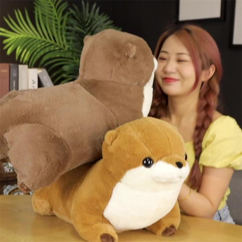 Otter Adorable Lying Plush Toy Soothing Cuddly Companion Children Gift Birthday