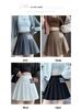 Women's Summer High Waist Pleated Mini Skirt - Striped A-Line College Style