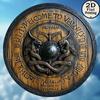 Round Metal Poster, Retro Embossed Viking Shields, Home & Garage Decor