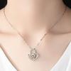 [Christmas Fair] Lovamor Women's Necklace, Dangle Diamond Heart, GoldSilver (Gold)
