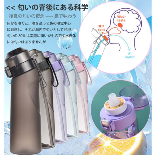 Flavored Water Bottle, Air A, 650ml Sports Water Bottle, BPA-Free, Gradient Design, Reusable Plastic Water Jug, Leak-Proof, Fruit-Fragranced Water Bot