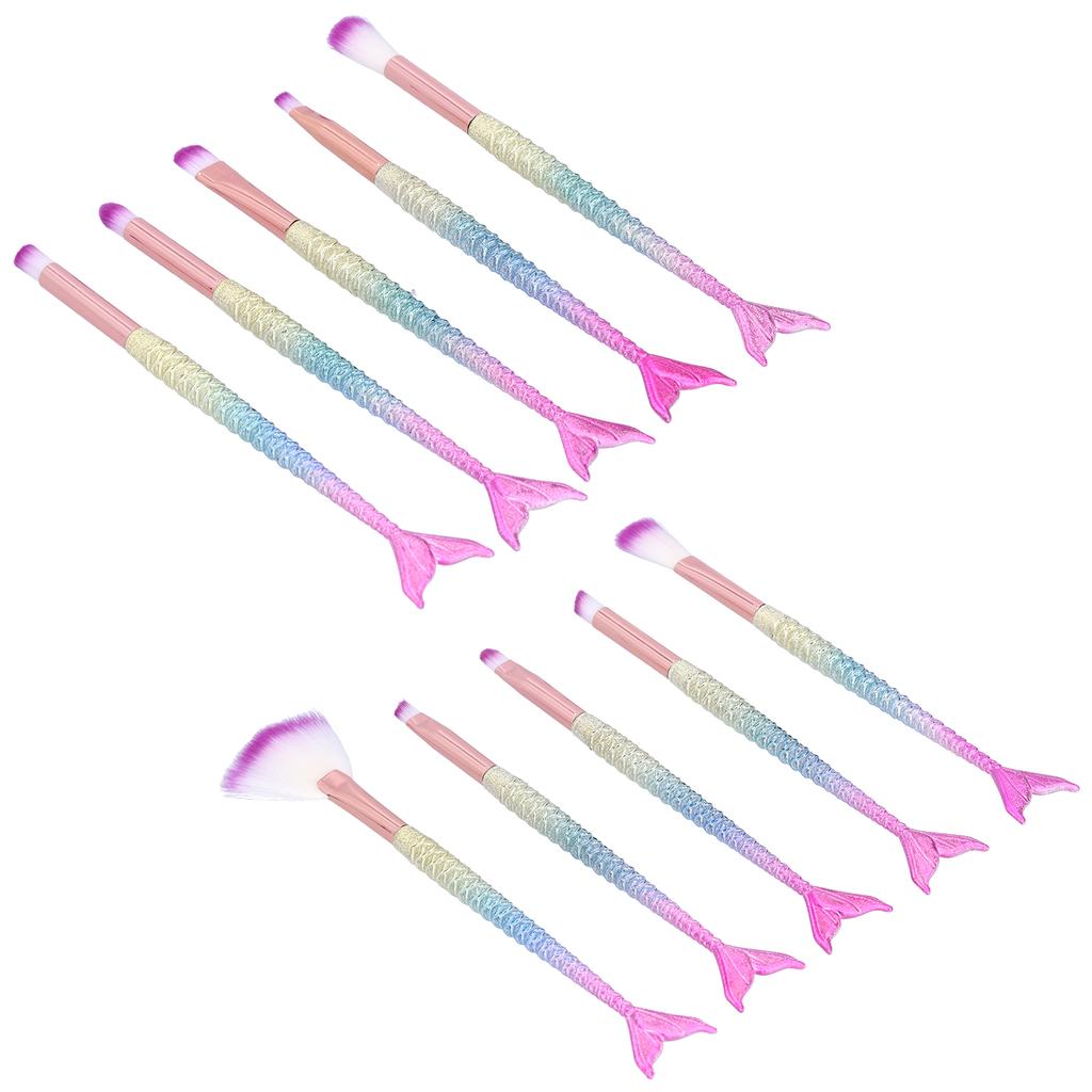 10PCS Makeup Brushes Set Soft Bristles Brushes Kit for Blush Eye Shadow Eyebrow Highlight