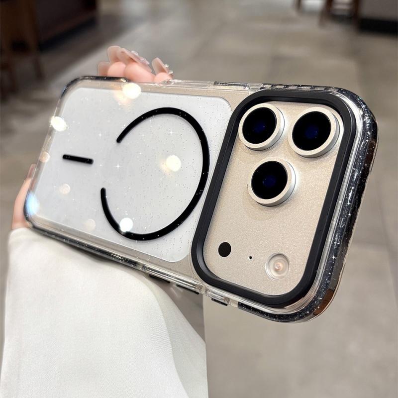 Luxury Bling Glitter For Magsafe Magnetic Clear Case For iPhone 16 17 Pro Max 15 14 Plus 13 12 Wireless Charge Shockproof Cover