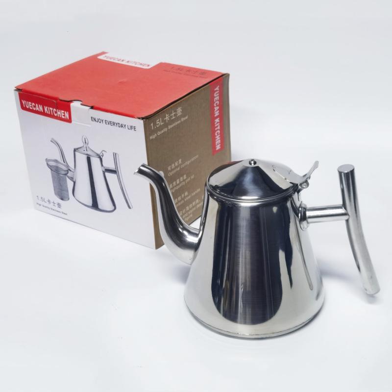 

Кофейник и чайник из нержавеющей стали с фильтром - Подходит для горячих/холодных напитков, Идеально для отелей и ресторанов 1.0L