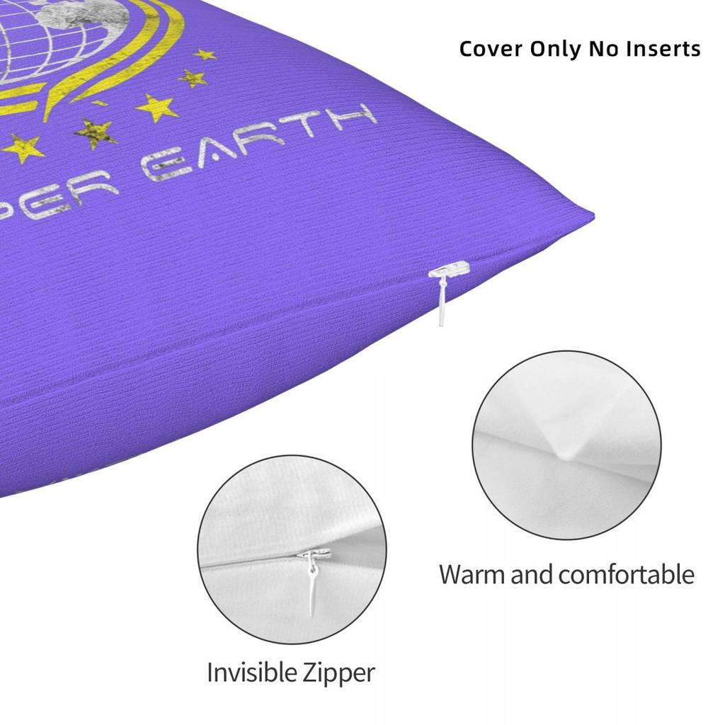 Super Earth Diving Into Hell For Liberty Platform Square Pillowcase Cushion Cover Pillow Case Throw Pillow Cover for Home Car