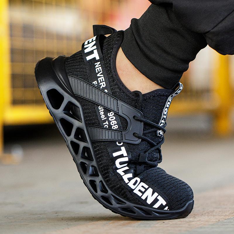 Men's Safety Steel Toe Boots, Work Sneakers With Anti-impact And Anti-piercing Features, Indestructible Protective Shoes For Men