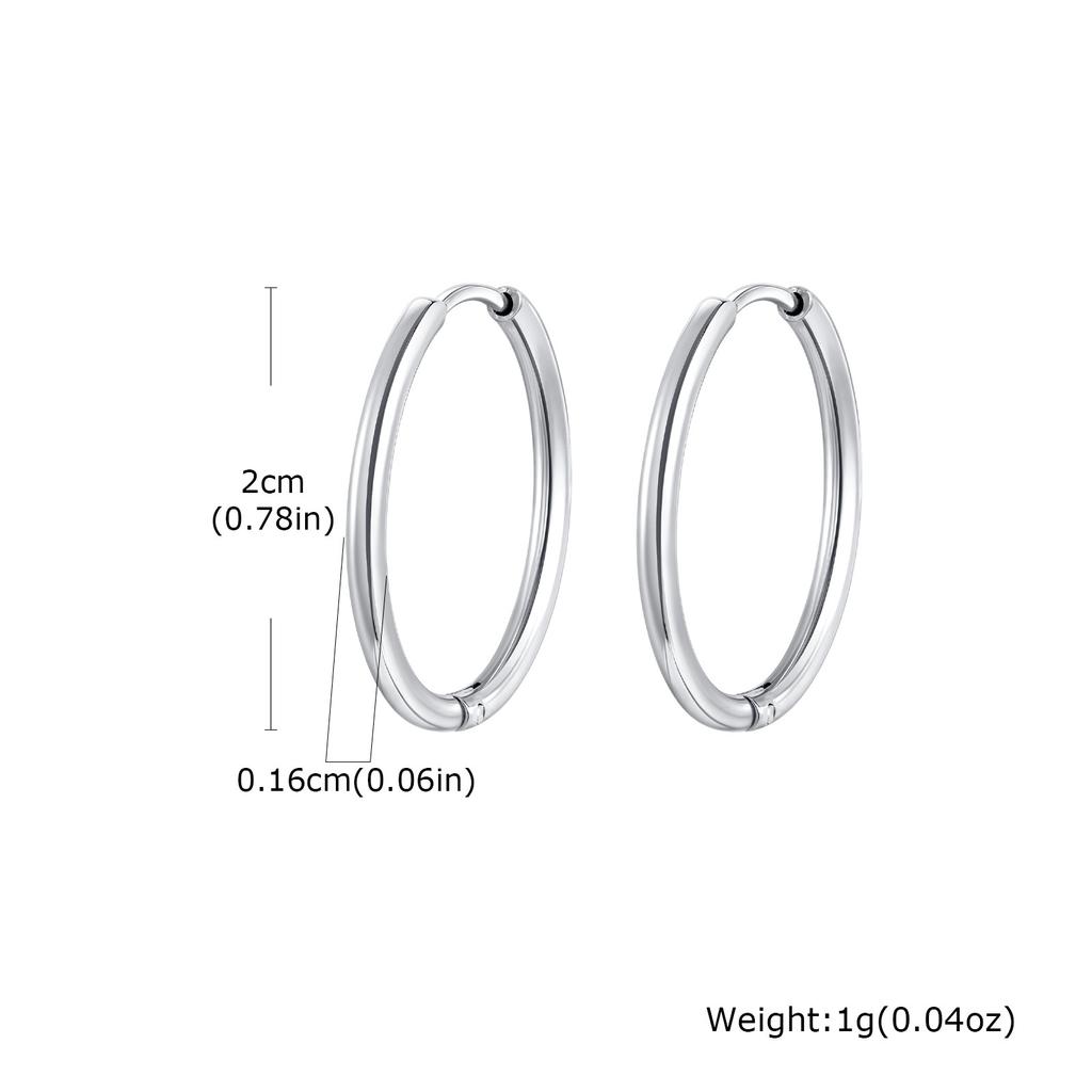 Vnox Simple Thin Stainless Steel Earrings For Women Girls, 13-23mm 18K Gold Plated Huggies, Non-allergic Jewelry 1.6mm Wire